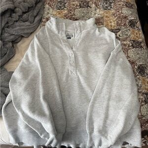 Aerie Women's Light Gray Button Top